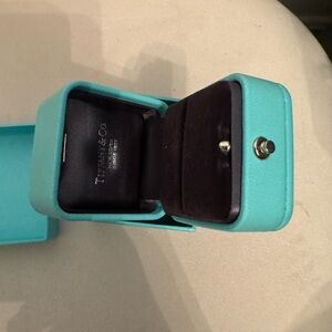 Tiffany & Co Blue Leather Engagement Ring Presentation Box
